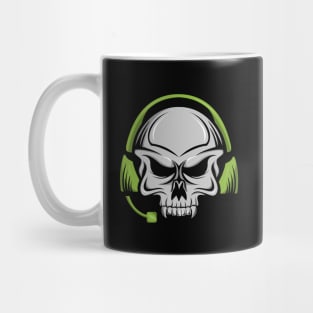 Skull with a headset for Music Lovers Mug